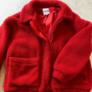 I Am Gia red Pixie coat size small